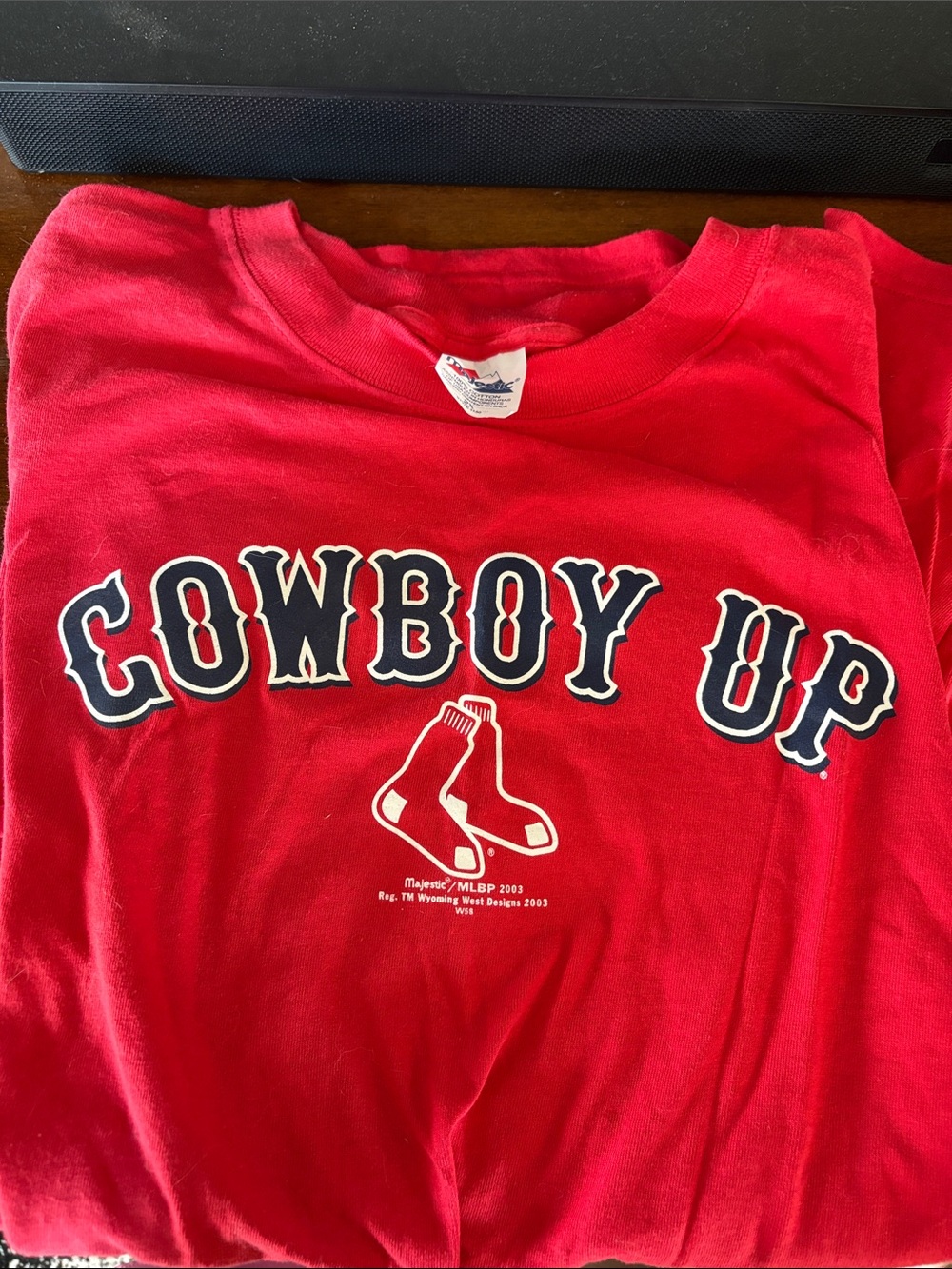 Majestic Red Kids "Cowboy Up" Short Sleeve Tee